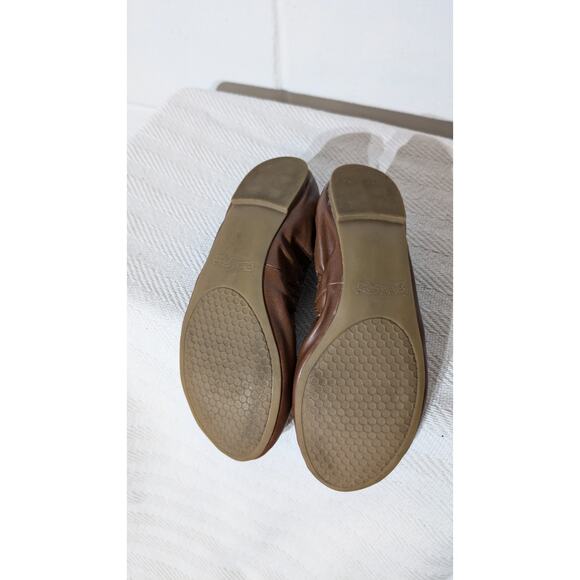 Faded Glory Soft Comfort Ballet Flats Brown Faux Leather Slip On Shoes 7.5 7 1/2 - Picture 4 of 6